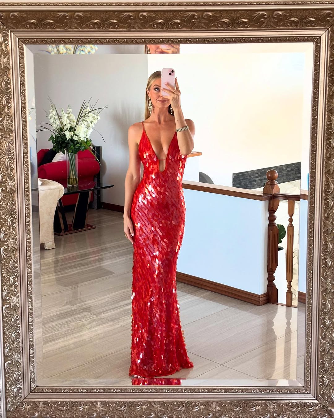 Women's Sequin Evening Maxi Dress
