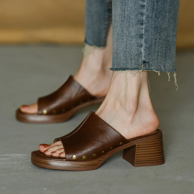 Women's Flat Slide Mule Sandals