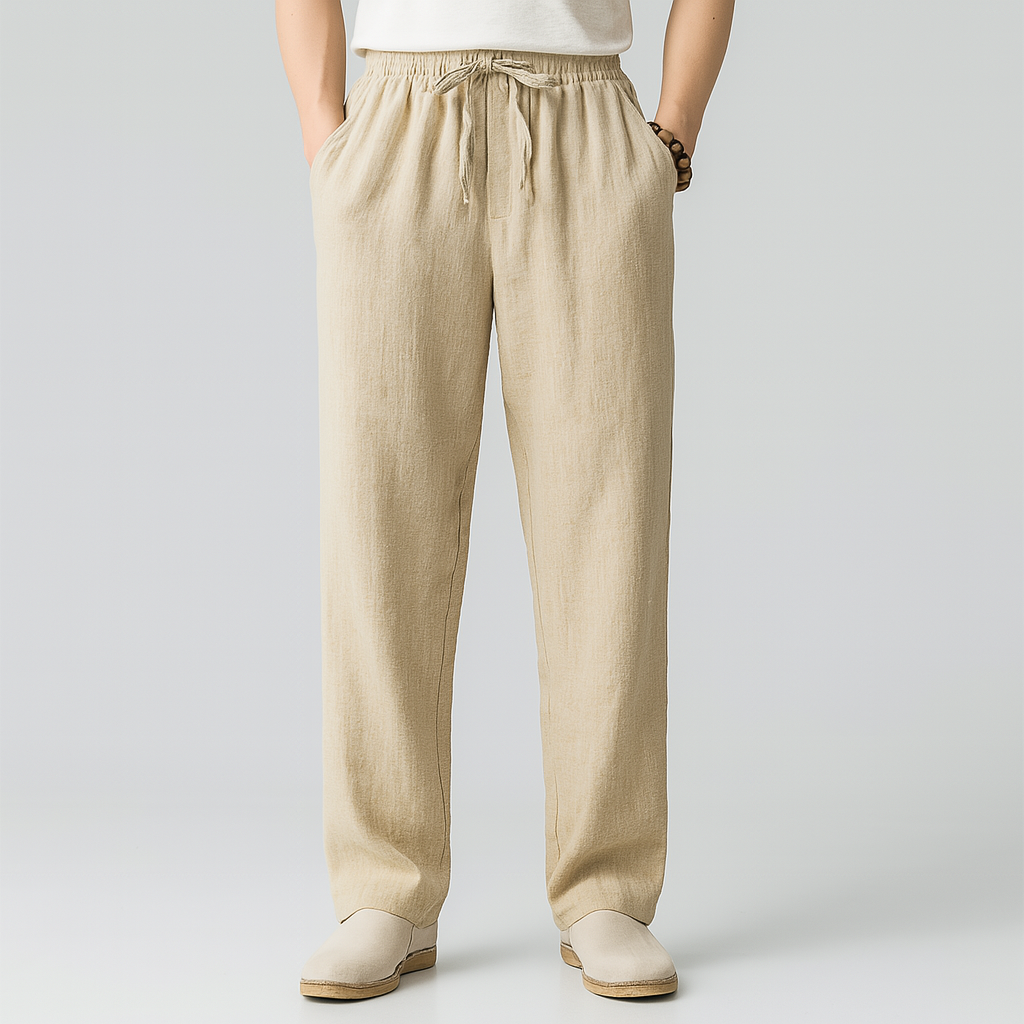Tavian Linen Drawstring Pants