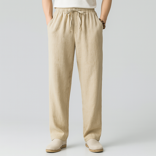 Tavian Linen Drawstring Pants