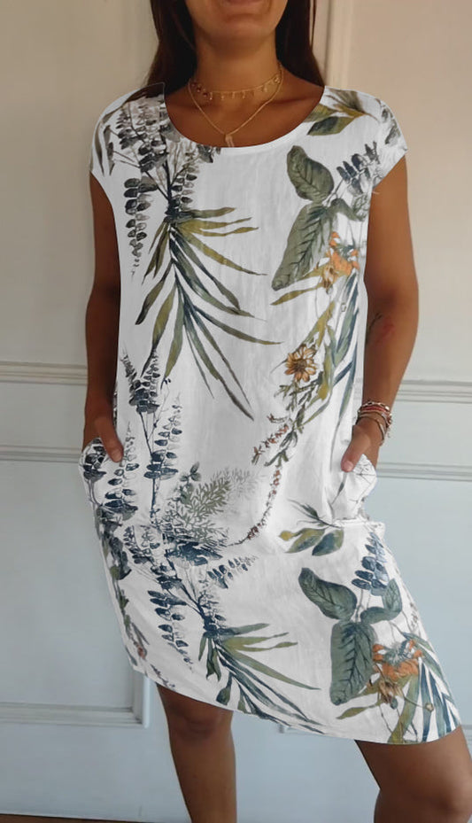 Women's Round Neck All-Day Comfort Midi Dress