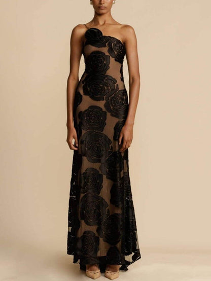 Women's Floral Wedding Guest Maxi Dress