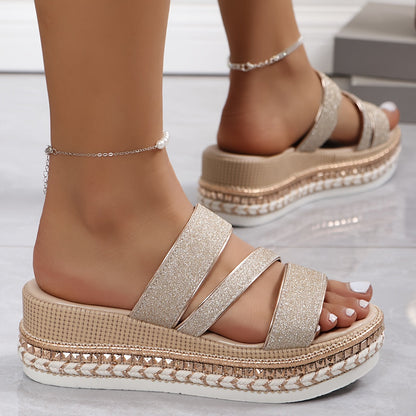Women's Beige Flat Sandals