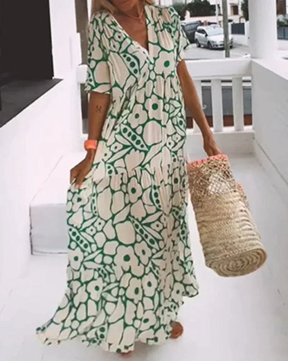 Women's Flowy A-Line Summer Maxi Dress