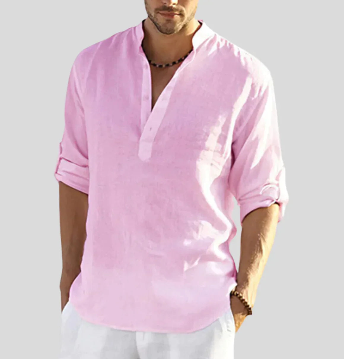 Arnaud Men's Linen Henly Shirt
