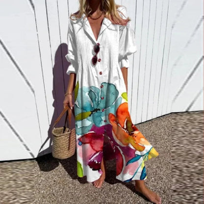 Women's Boho Flowy Vacation Maxi Dress