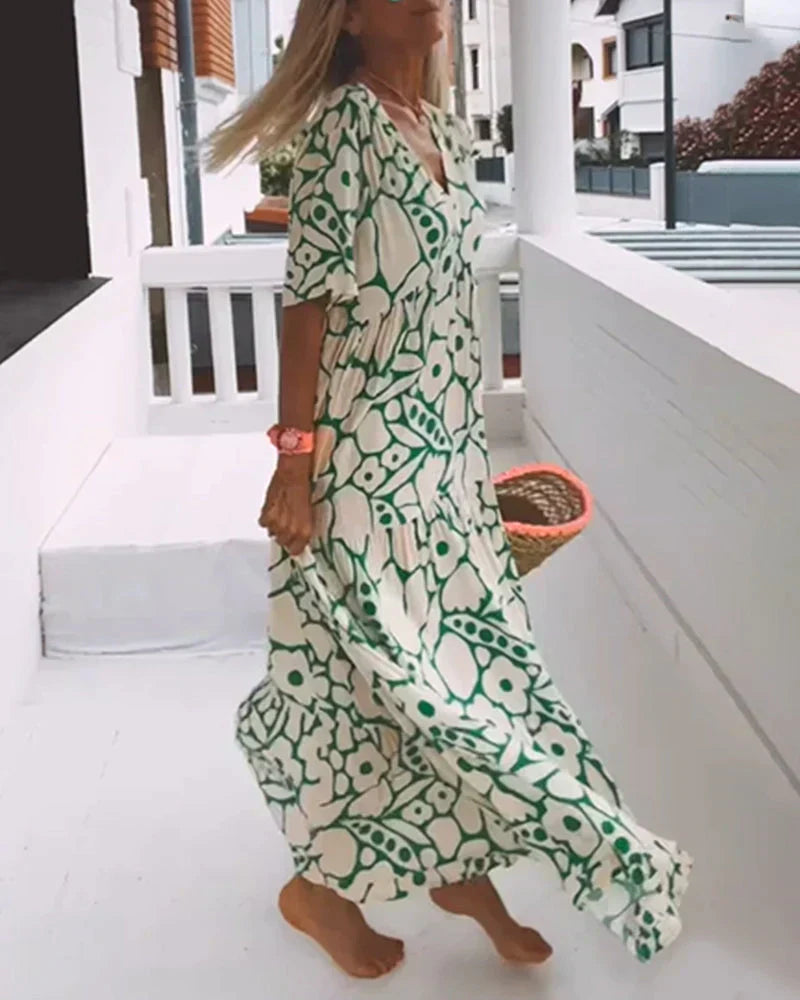 Women's Flowy A-Line Summer Maxi Dress