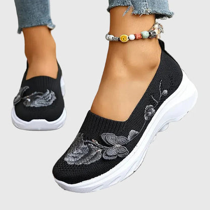Women's Embroidered Slip-On Sneakers