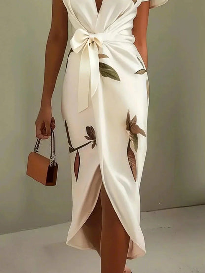 Women's Wrap Occasion Wear Midi Dress