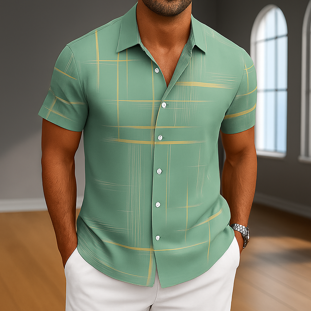 Montari Silk Button-Up Shirt