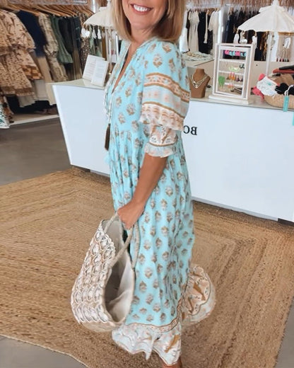 Women's Boho Summer Midi Dress
