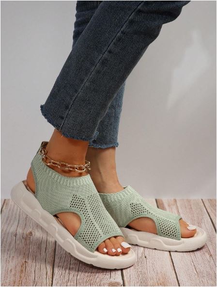 Women's Open Toe Slip-On Platform Sandals