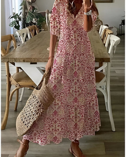 Women's Boho Flowy Maxi Dress