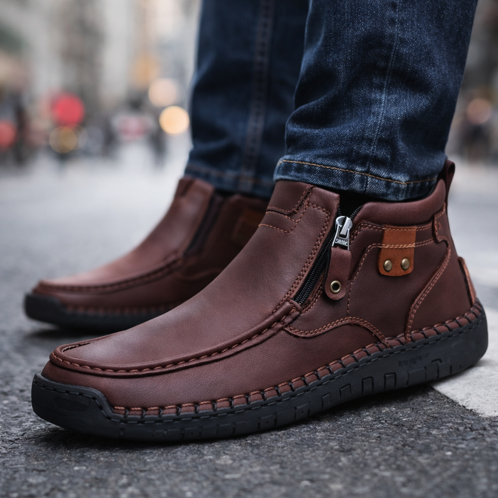 Satino Leather Ankle Boots
