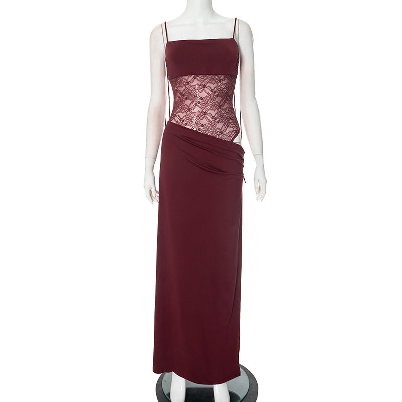 Women's Lace Formal Evening Maxi Dress