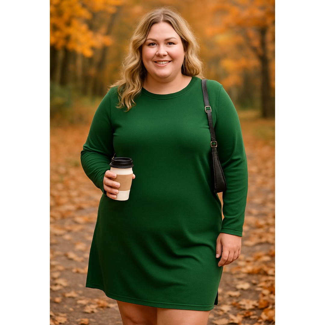 Women's Long Sleeve Everyday Midi Dress