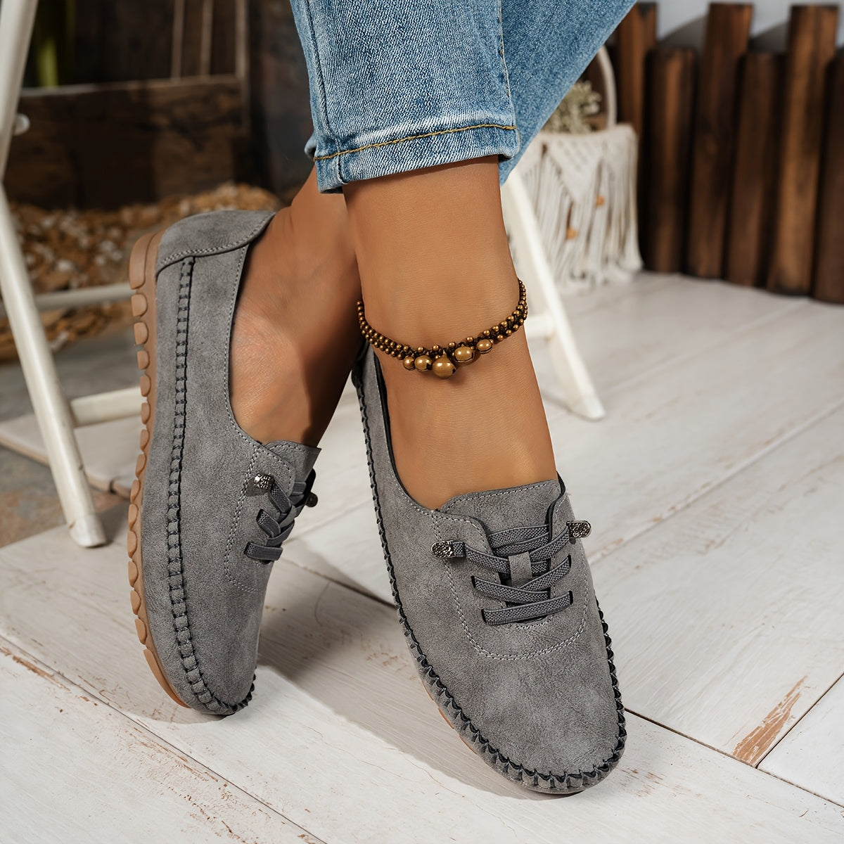 Women's Lace-Up Comfort Loafers