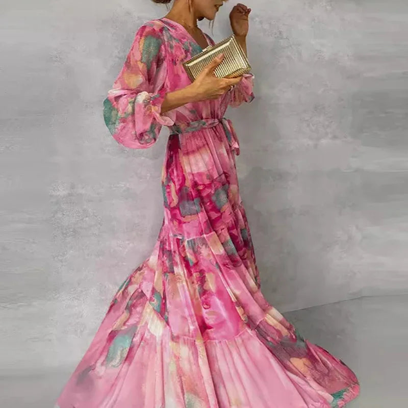 Women's Floral Garden Party Maxi Dress