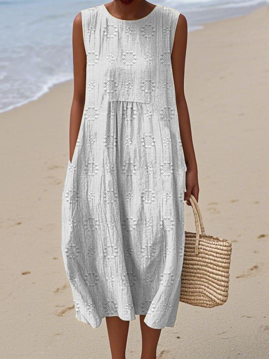 Women's Sleeveless Casual Summer Midi Dress