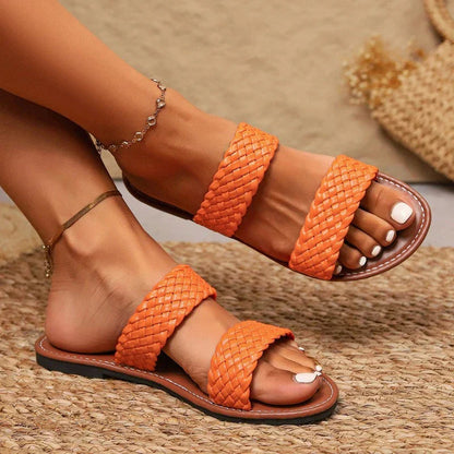 Women's Woven Strap Flat Sandals