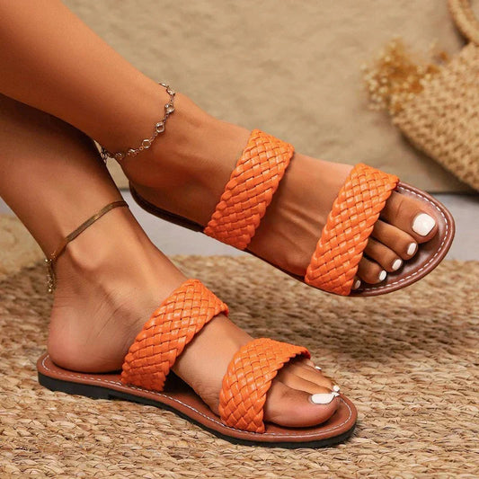 Women's Woven Strap Flat Sandals