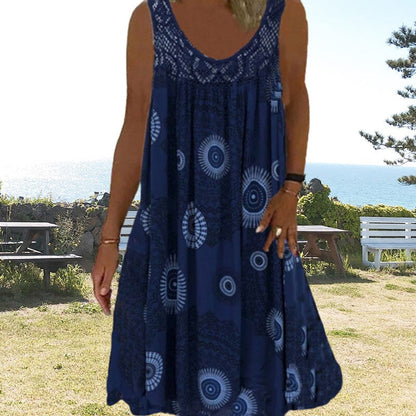 Women's Sleeveless Summer Midi Dress