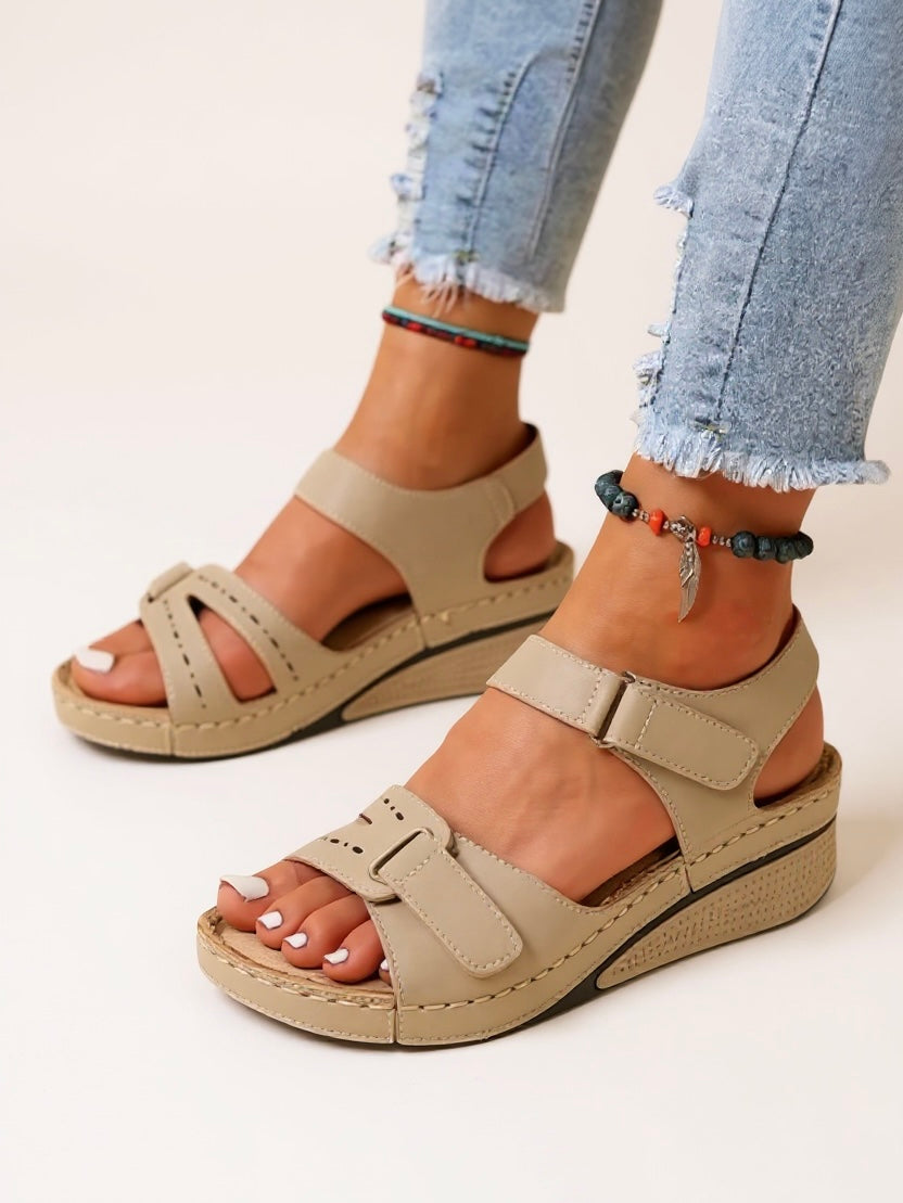 Women's Cushioned Adjustable Wedge Sandals