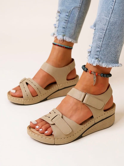 Women's Cushioned Adjustable Wedge Sandals
