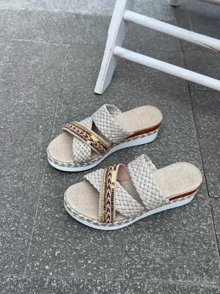 Women's Woven Slip-On Sandals