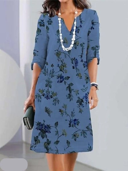 Women's Floral Casual Midi Dress