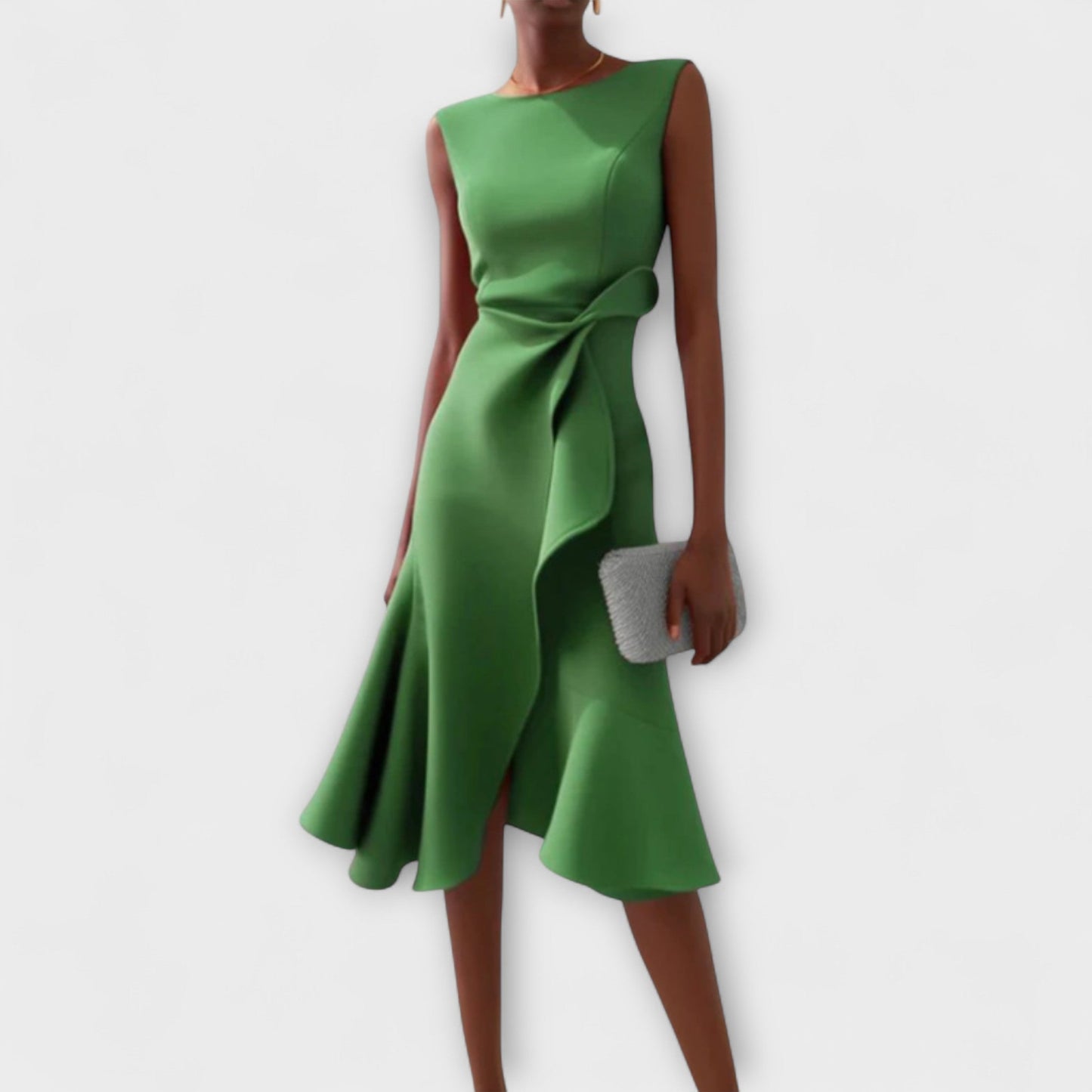 Women's Asymmetric Formal Midi Dress