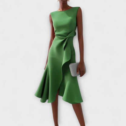Women's Asymmetric Formal Midi Dress