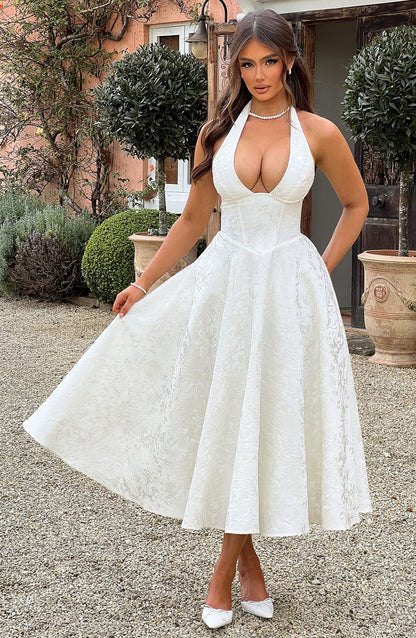 Women's Embroidered Wedding Guest Maxi Dress