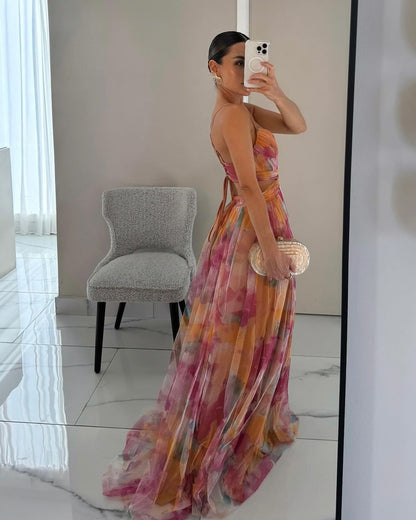 Women's Floral Print Summer Maxi Dress