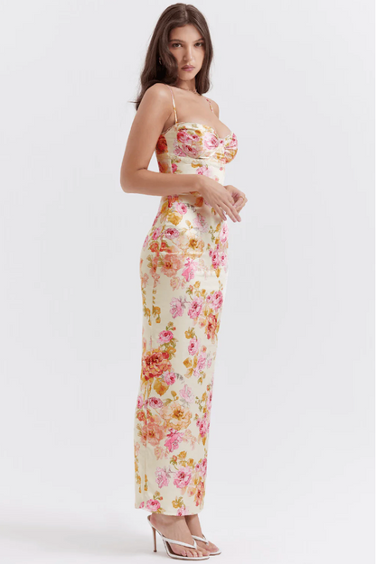 Women's Floral Wedding Guest Midi Dress