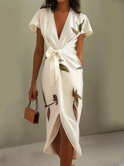 Women's Wrap Occasion Wear Midi Dress