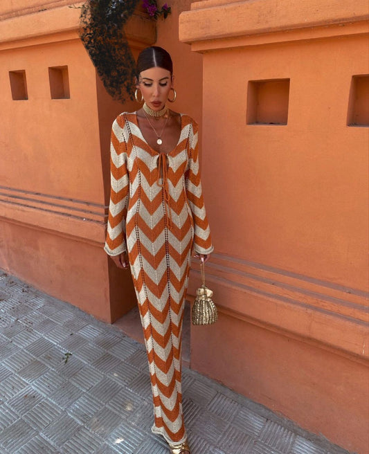 Women's Textured Wedding Guest Maxi Dress