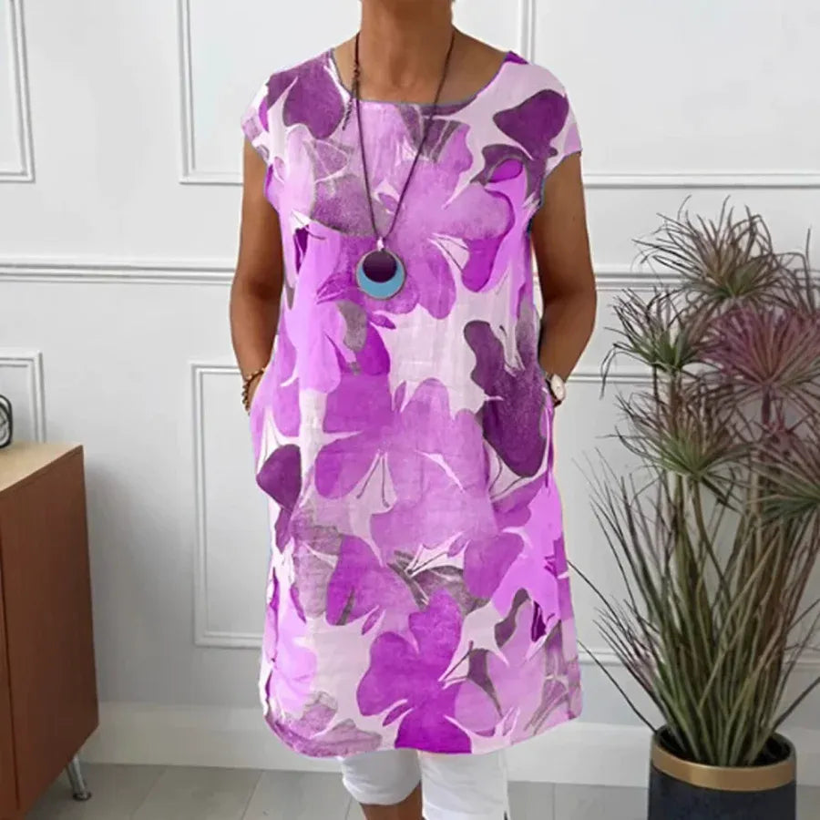 Women's Lightweight Ruffle Summer Midi Dress