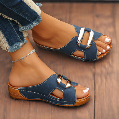Women's Cushioned Adjustable Buckle Sandals