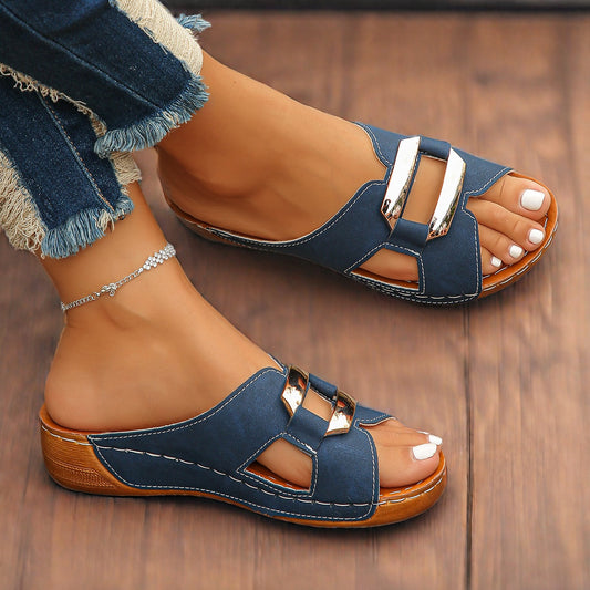 Women's Cushioned Adjustable Buckle Sandals