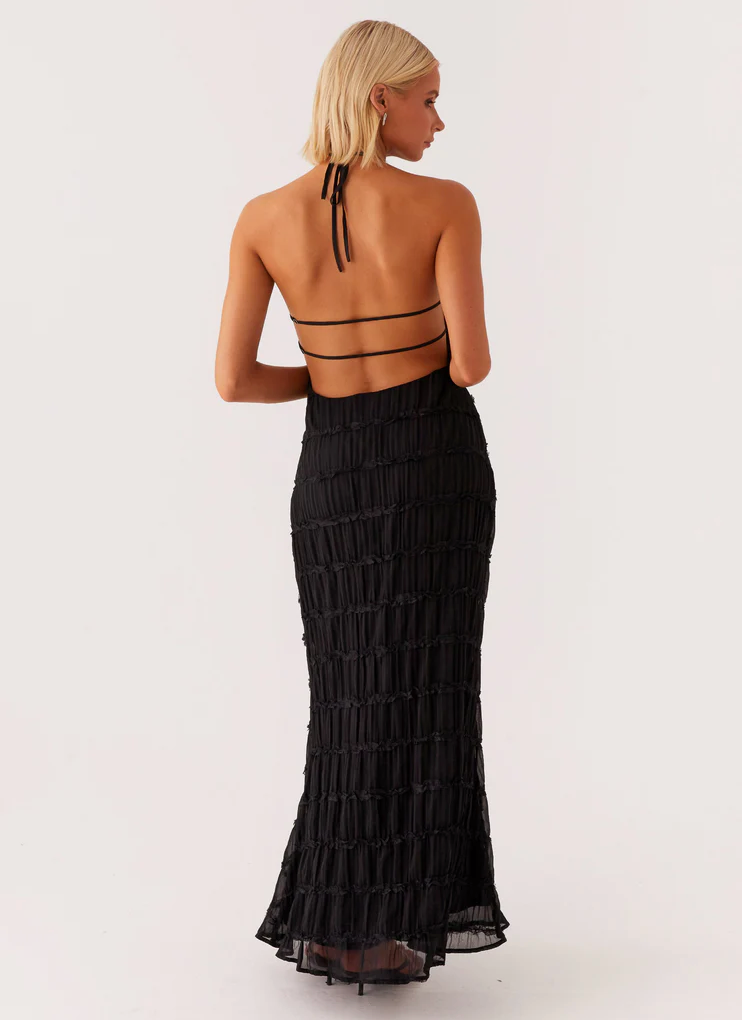 Women's Halter Evening Maxi Dress