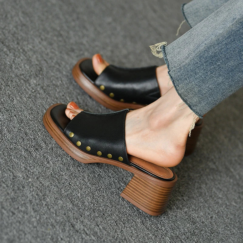 Women's Flat Slide Mule Sandals