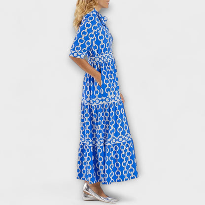 Women's Chain Pattern Day-to-Dinner Midi Dress