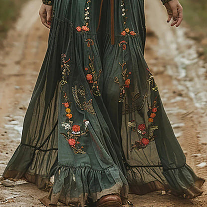 Women's Bohemian Floral Maxi Dress