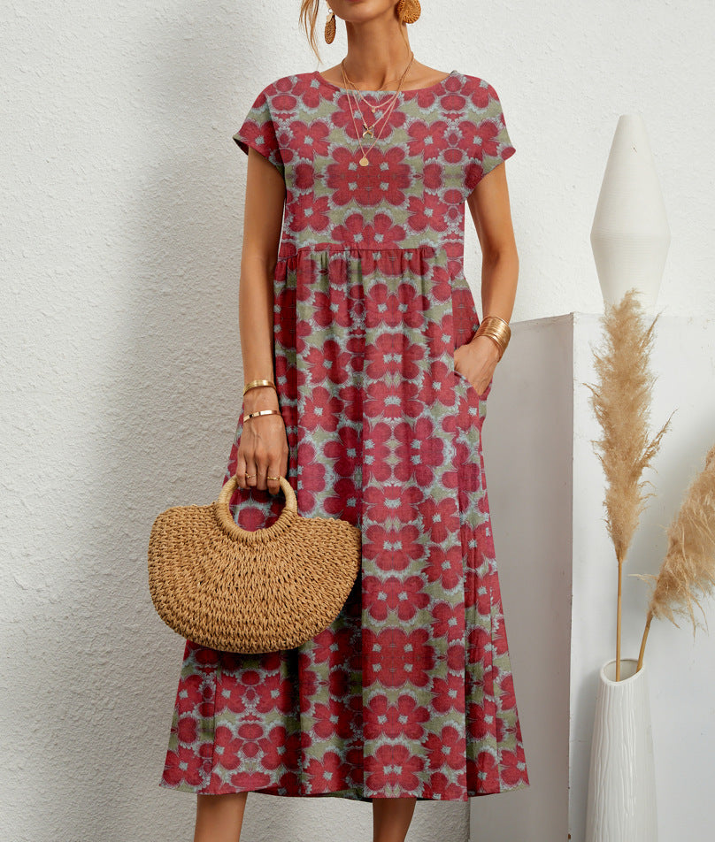 Women's Floral Summer Midi Dress