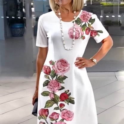 Women's Floral A-Line Casual Day Out Midi Dress