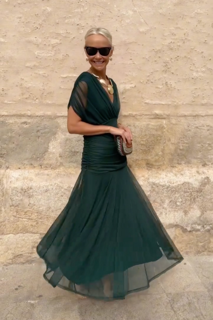 Women's V-Neck Party Maxi Dress