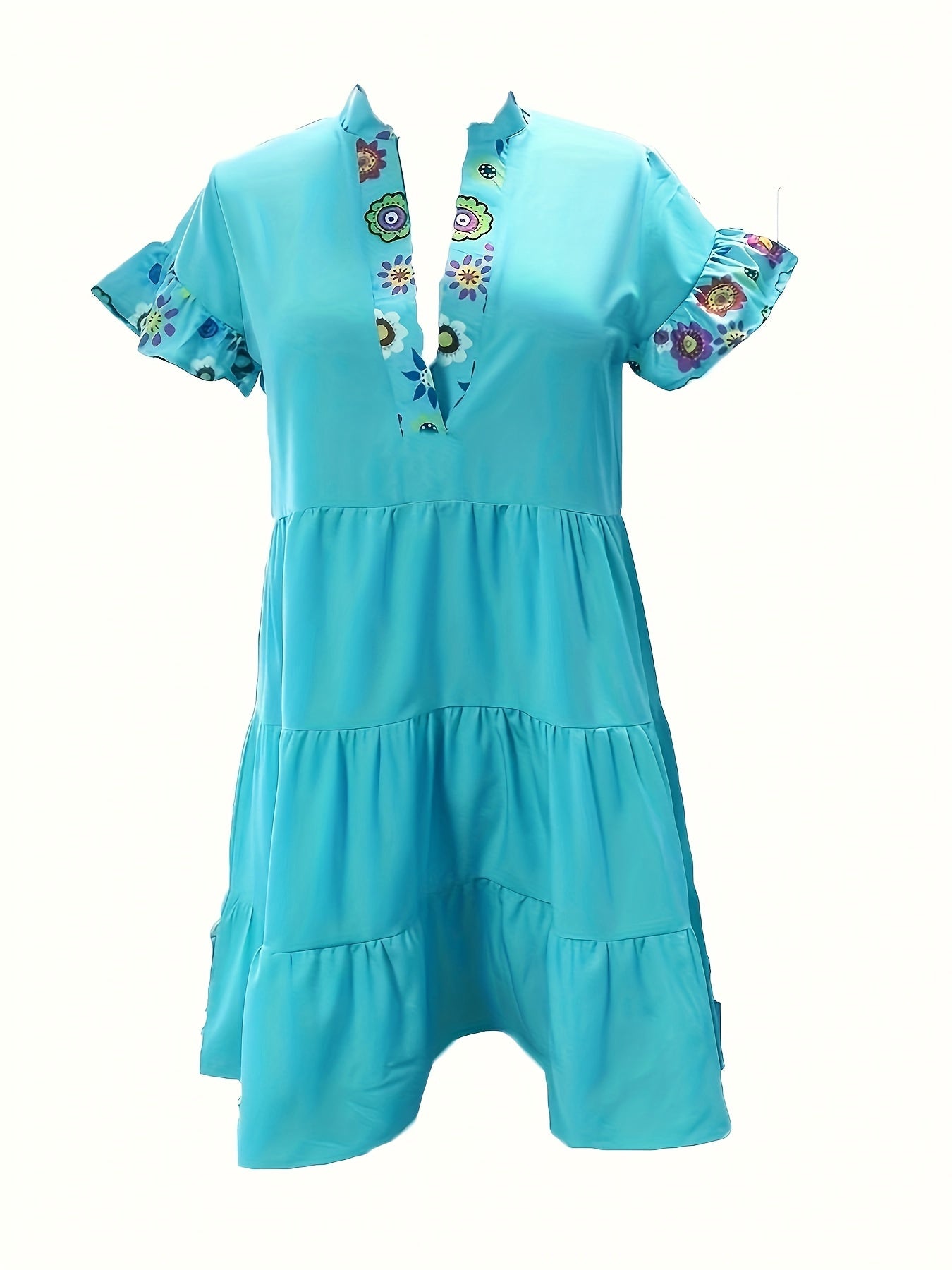 Women's Boho Flowy Cocktail Midi Dress