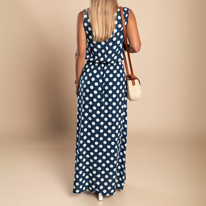 Women's Polka Dot Casual Vacation Maxi Dress