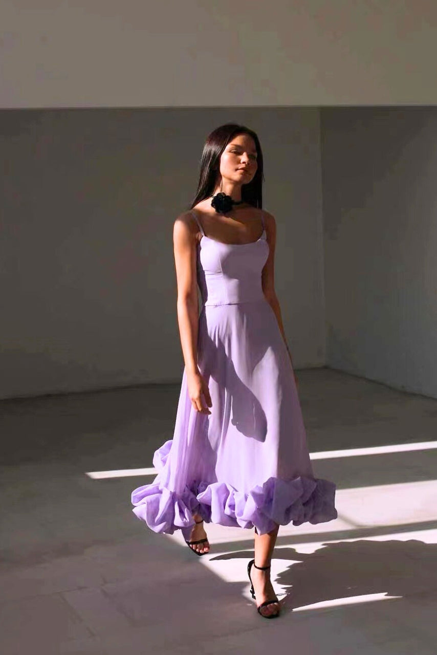 Women's Flowing Wedding Guest Maxi Dress